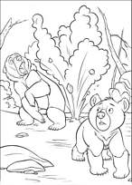 coloriage frere des ours l eruption